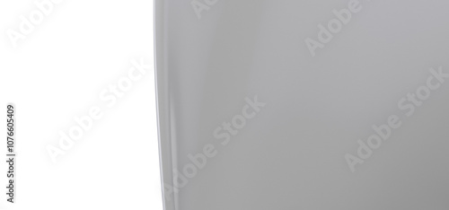 A close-up of a smooth gray fabric texture. The fabric is draped and flowing, creating abstract patterns and waves.