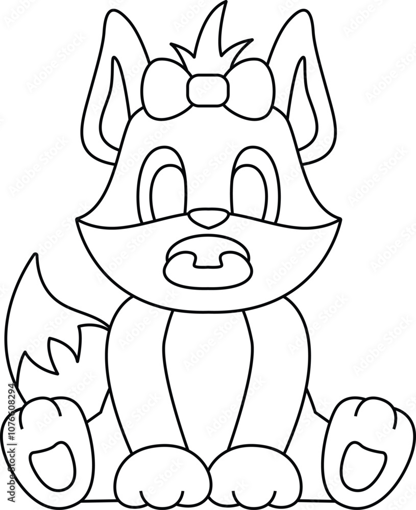 Fototapeta premium Fox Baby Pacifier Animal Vector Graphic Art Illustration