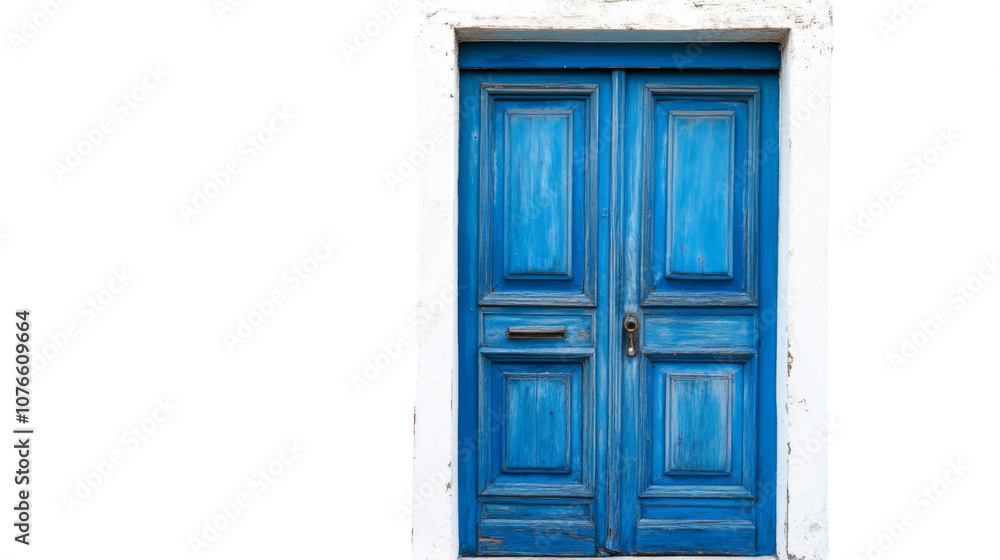 Blue wooden door transparent background Blue wooden door transparent background