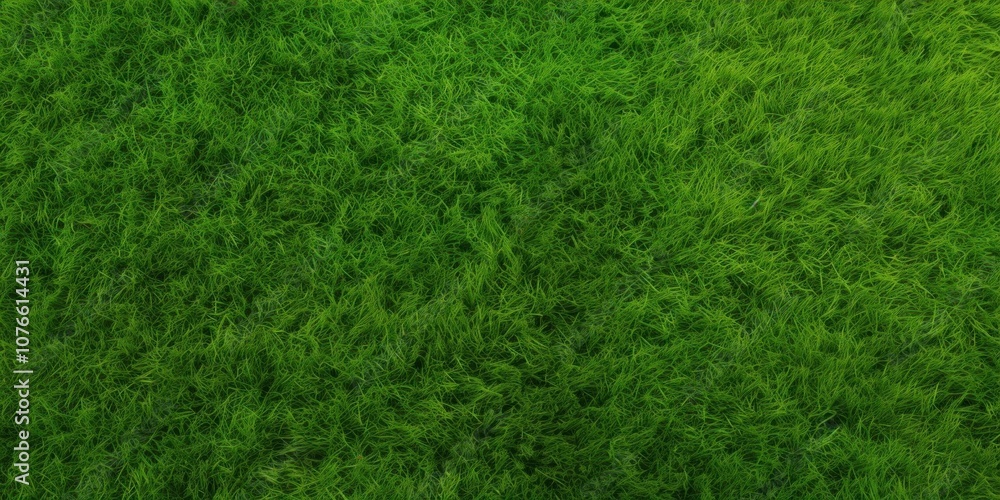 Fototapeta premium Green short grass texture background green vegetation greenery.