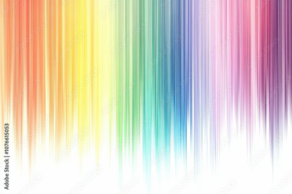 Abstract Rainbow Vertical Stripes on White Background Abstract Rainbow Vertical Stripes on White Background