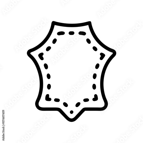Leather Patch Icon, Black