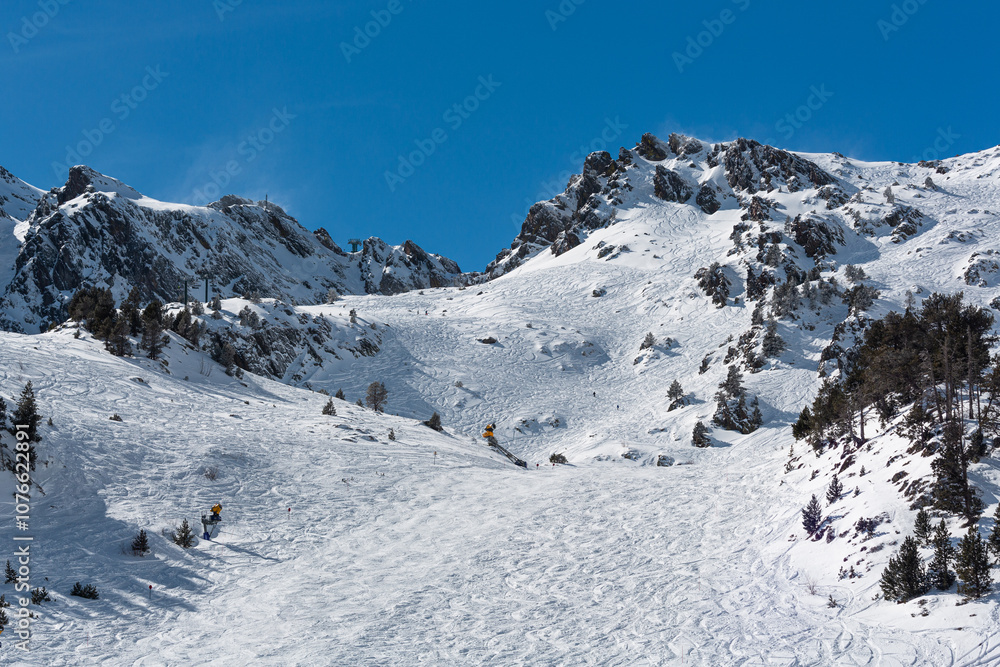 Mountain views in Andorra on a sunny winter day Mountain views in Andorra on a sunny winter day