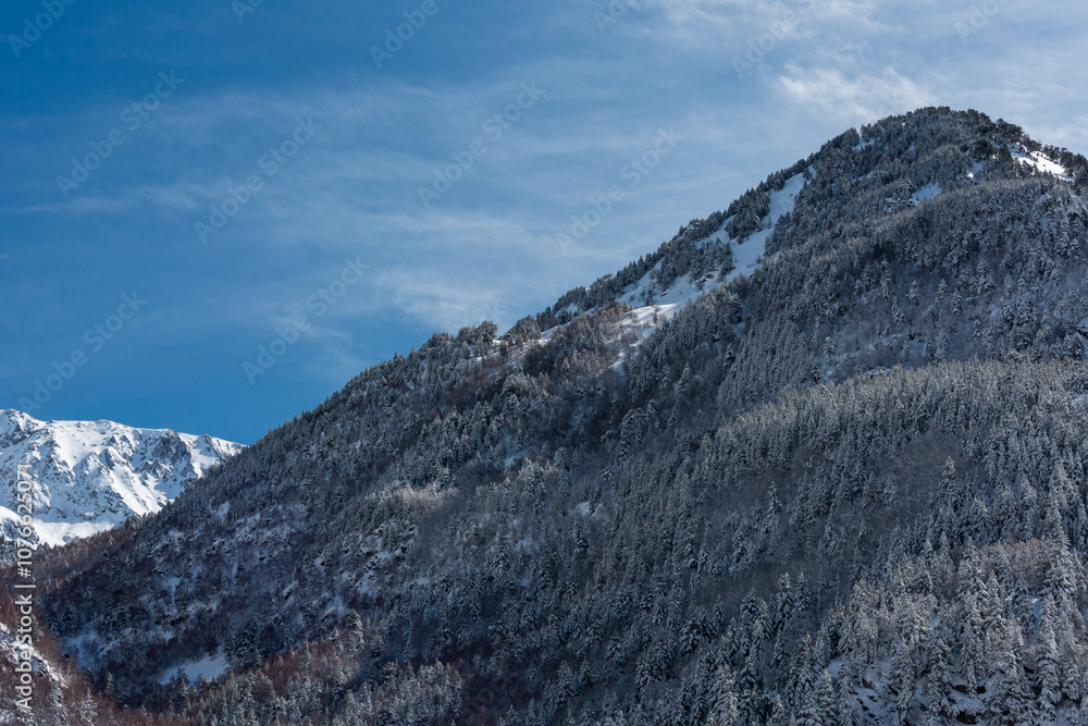 Mountain views in Andorra on a sunny winter day Mountain views in Andorra on a sunny winter day