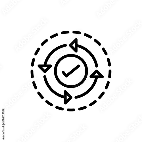 Consistency icon Vector flat thin line illustration