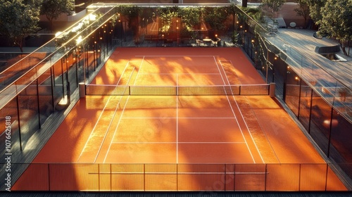 Luxury Tennis Court in a Modern Residence photo