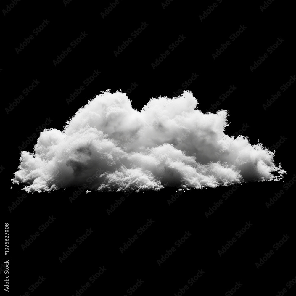 A pile of fluffy white snow isolated on a black background A pile of fluffy white snow isolated on a black background