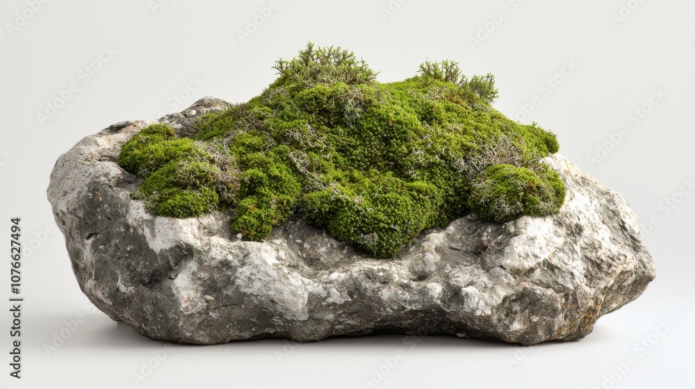A moss-covered rock showcasing nature's beauty and texture. A moss-covered rock showcasing nature's beauty and texture.