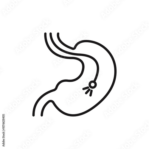 Endoscopy icon Vector flat thin line illustration