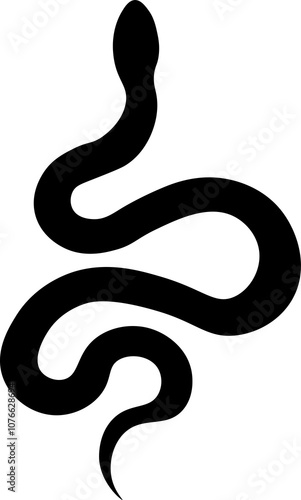 Wallpaper Mural Snake silhouette. Isolated snake on white background Torontodigital.ca