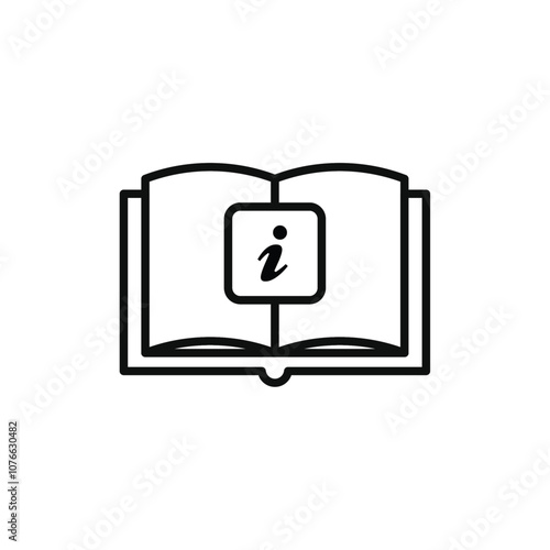 Guide book icon Vector flat thin line illustration