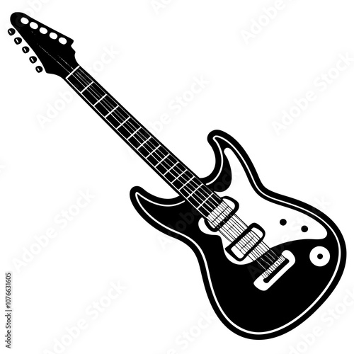 guitar isolated on white