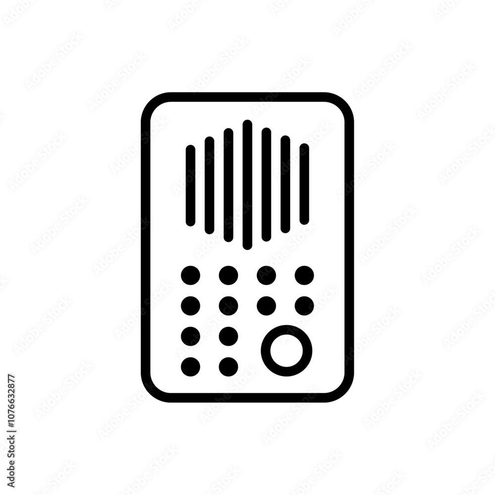 Intercom icon Vector flat thin line illustration