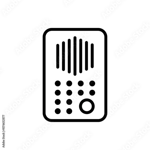 Intercom icon Vector flat thin line illustration