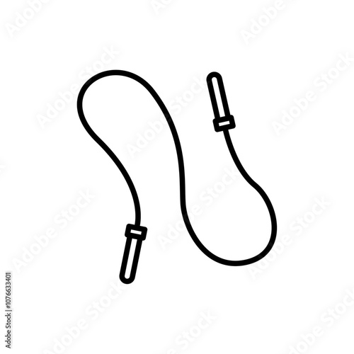 Jump rope icon Vector flat thin line illustration