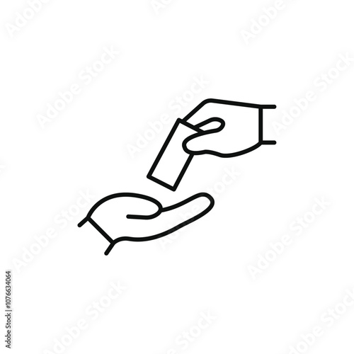 Loan icon Vector flat thin line illustration