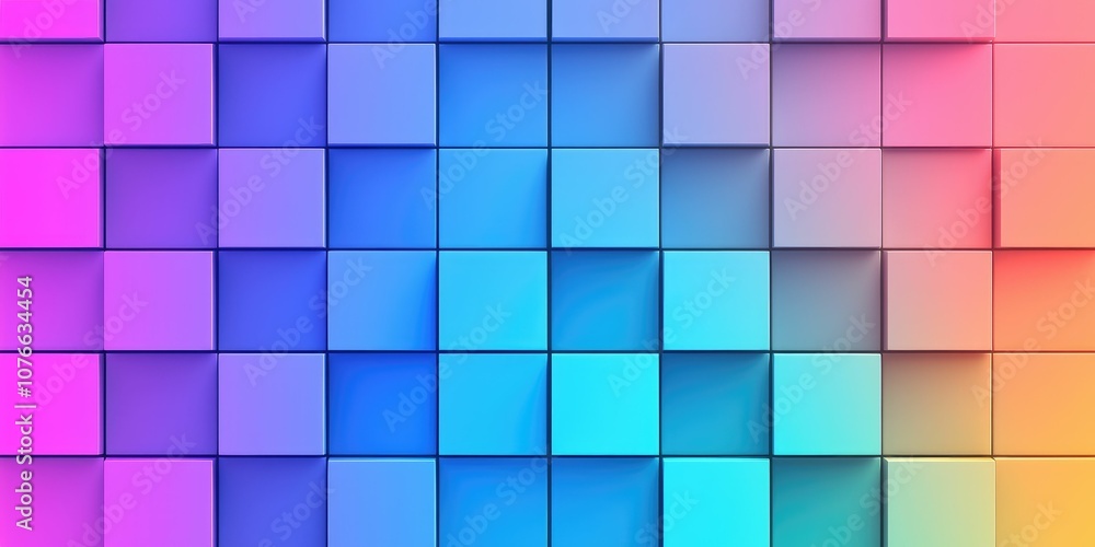 Abstract colorful gradient background of 3d squares. Abstract colorful gradient background of 3d squares.