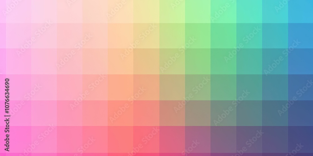 Abstract colorful mosaic pattern of square tiles with gradient colors. Abstract colorful mosaic pattern of square tiles with gradient colors.