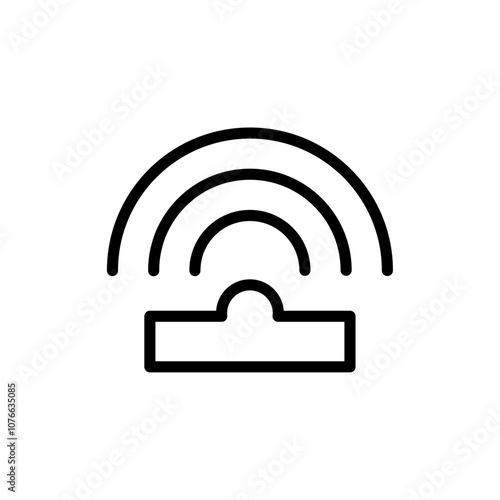 Motion sensor icon Vector flat thin line illustration