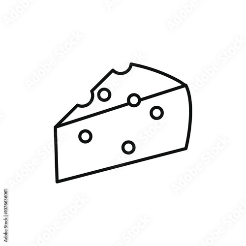 Parmesan icon Vector flat thin line illustration