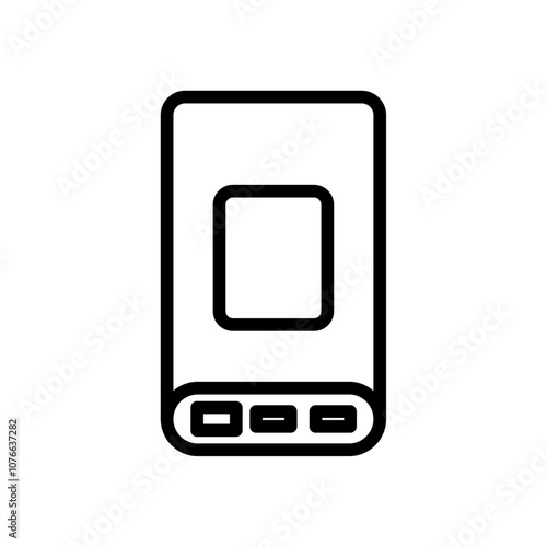 Power bank icon Vector flat thin line illustration