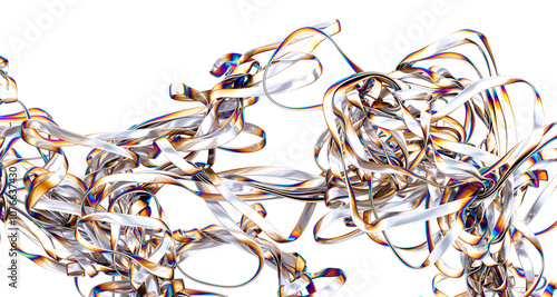 Shimmering metallic fabric ...