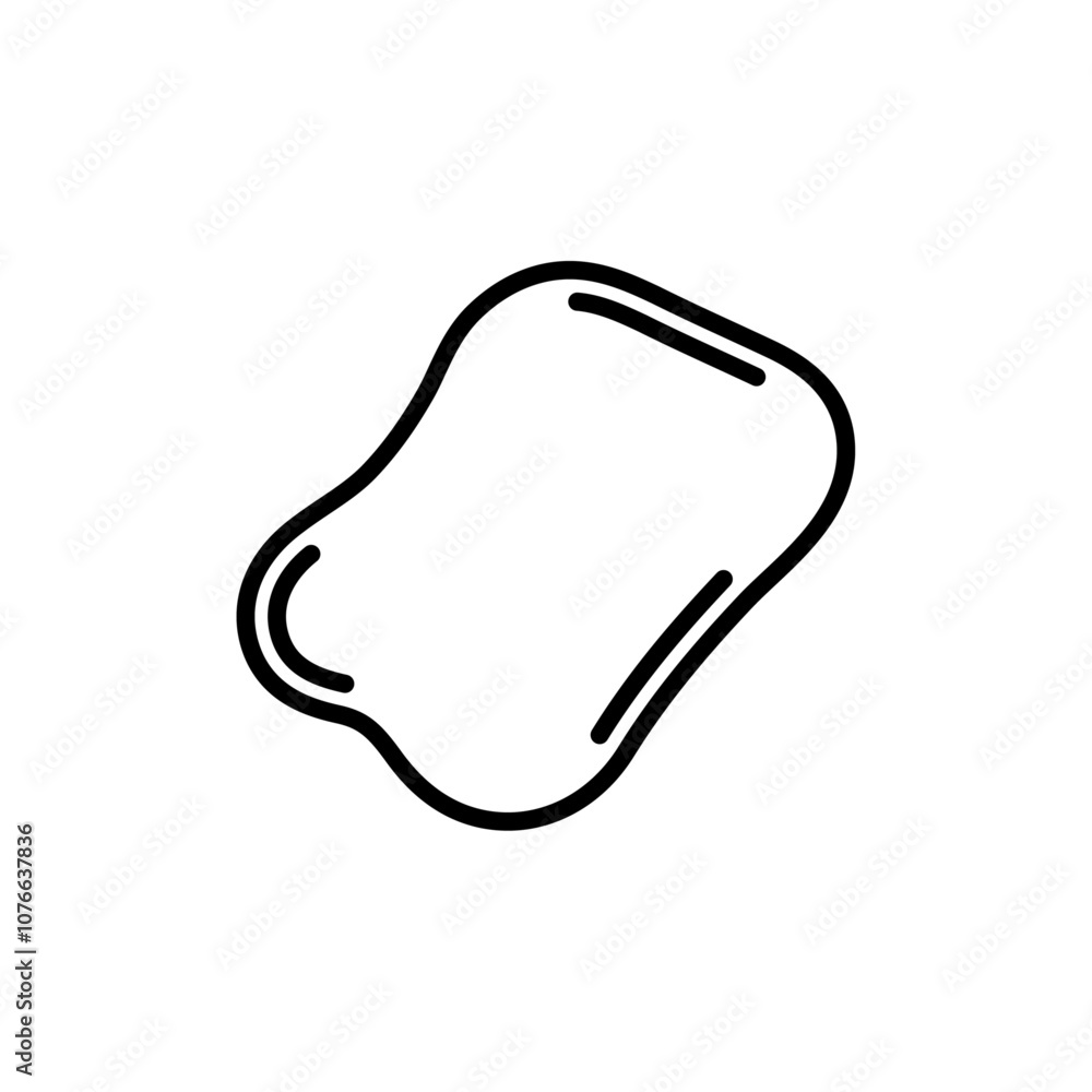 Rag icon Vector flat thin line illustration Rag icon Vector flat thin line illustration