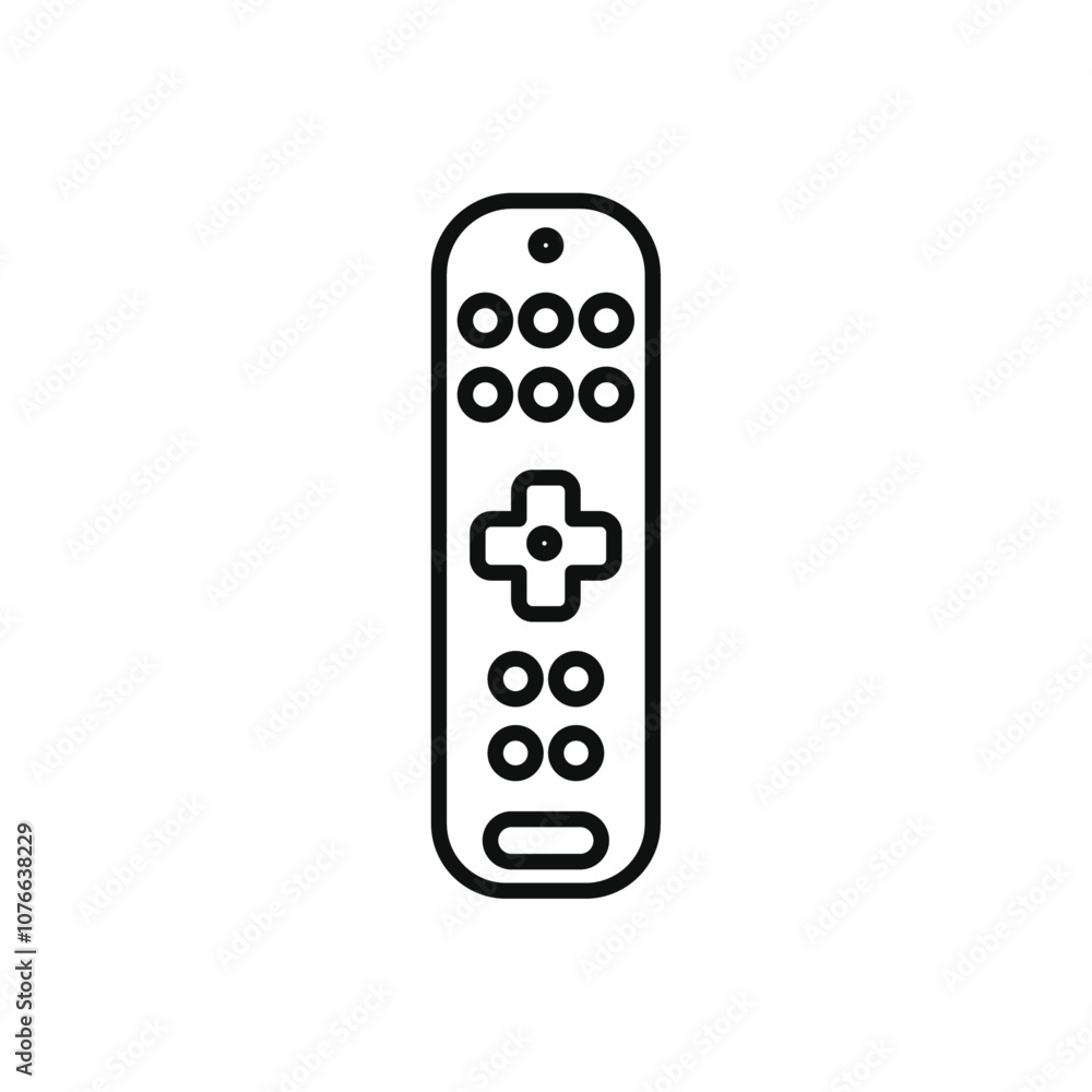 Remote icon Vector flat thin line illustration Remote icon Vector flat thin line illustration