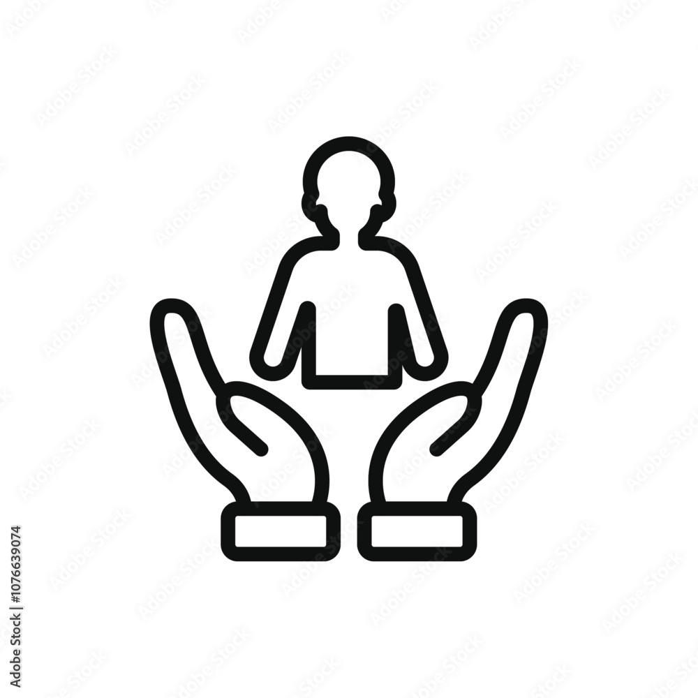 Selfcare icon Vector flat thin line illustration Selfcare icon Vector flat thin line illustration