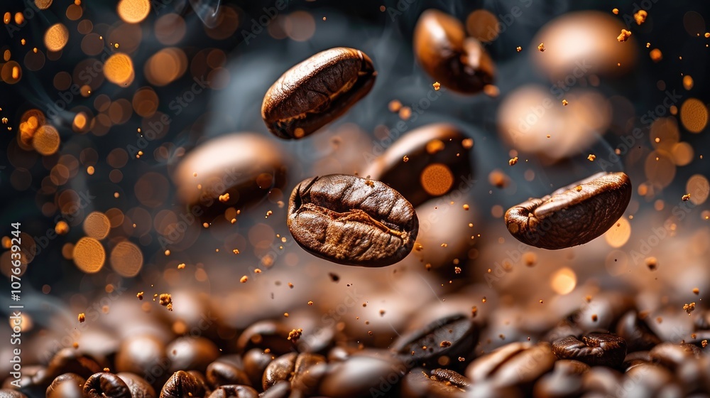 Coffee Beans in Motion: A Burst of Aroma Coffee Beans in Motion: A Burst of Aroma