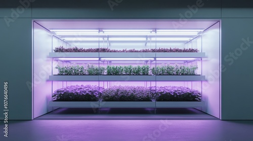 Indoor Hydroponic Garden with LED Lighting