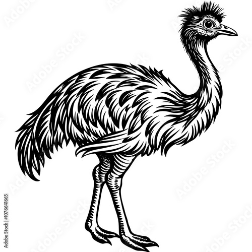 illustration of an emu