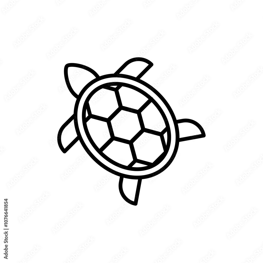 Fototapeta premium Turtle icon Vector flat thin line illustration