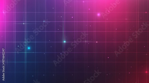 Futuristic Cyber Grid - Abstract Background with Glowing Lines, Particles, and Gradient Wallpapers