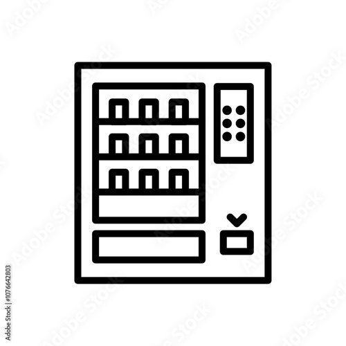 Vending machine icon Vector flat thin line illustration
