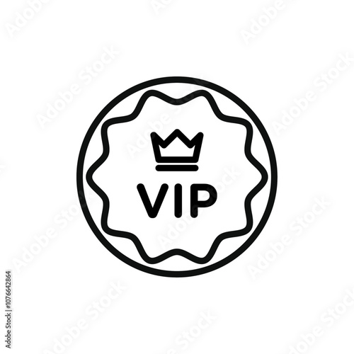 Foto VIP icon Vector flat thin line illustration