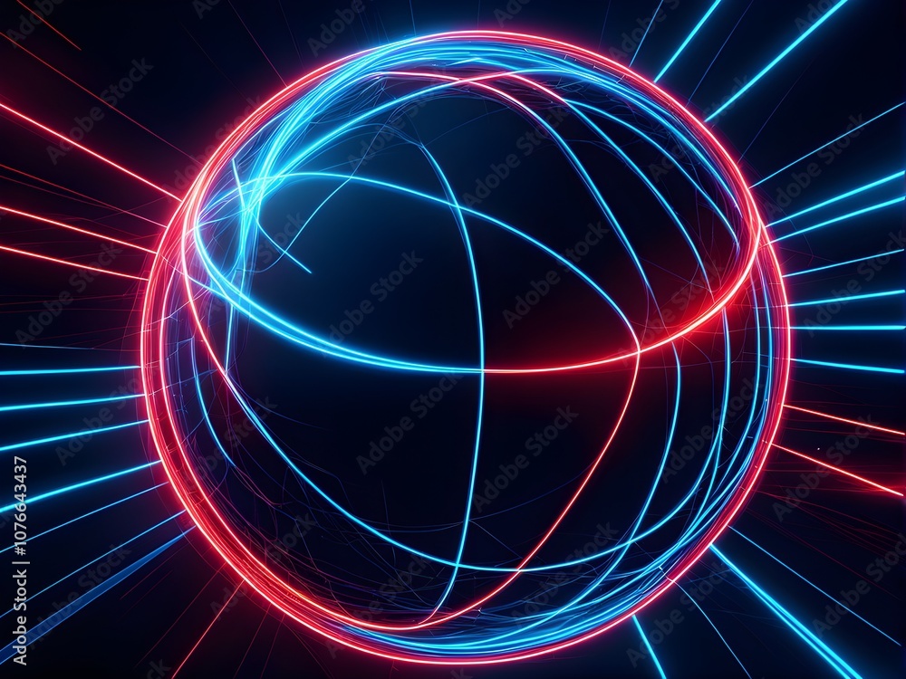 looping illustration of a ball trajectory mapped out with neon lines and mathematical equations, evoking AI-driven analytics in sport looping illustration of a ball trajectory mapped out with neon lines and mathematical equations, evoking AI-driven analytics in sport