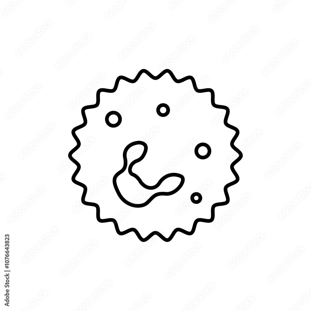 White blood cell icon Vector flat thin line illustration White blood cell icon Vector flat thin line illustration