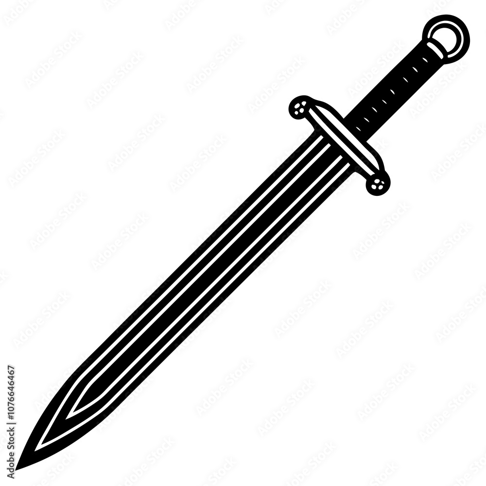 sword on white sword on white