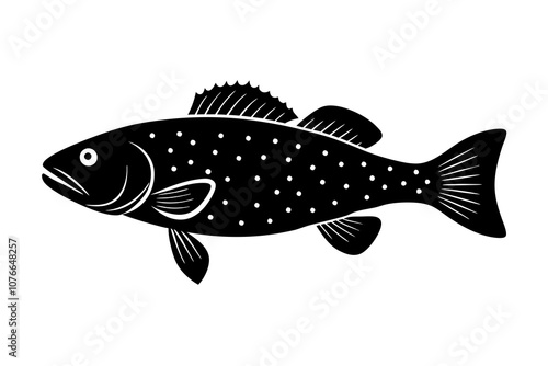 trout fish silhouette.