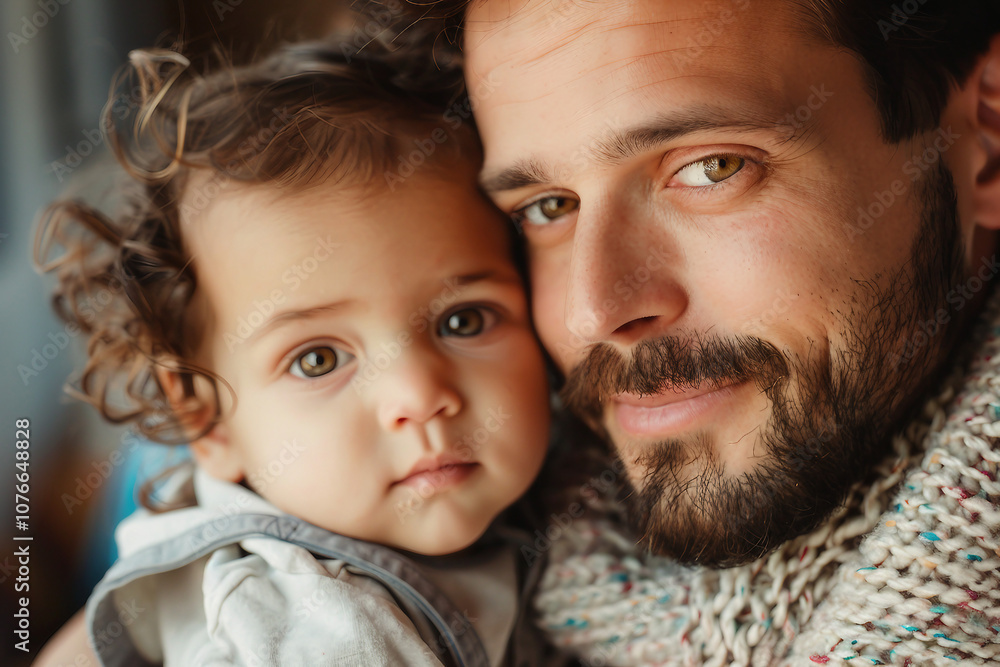 Father love his child happy fathers day concept generative ai Father love his child happy fathers day concept generative ai