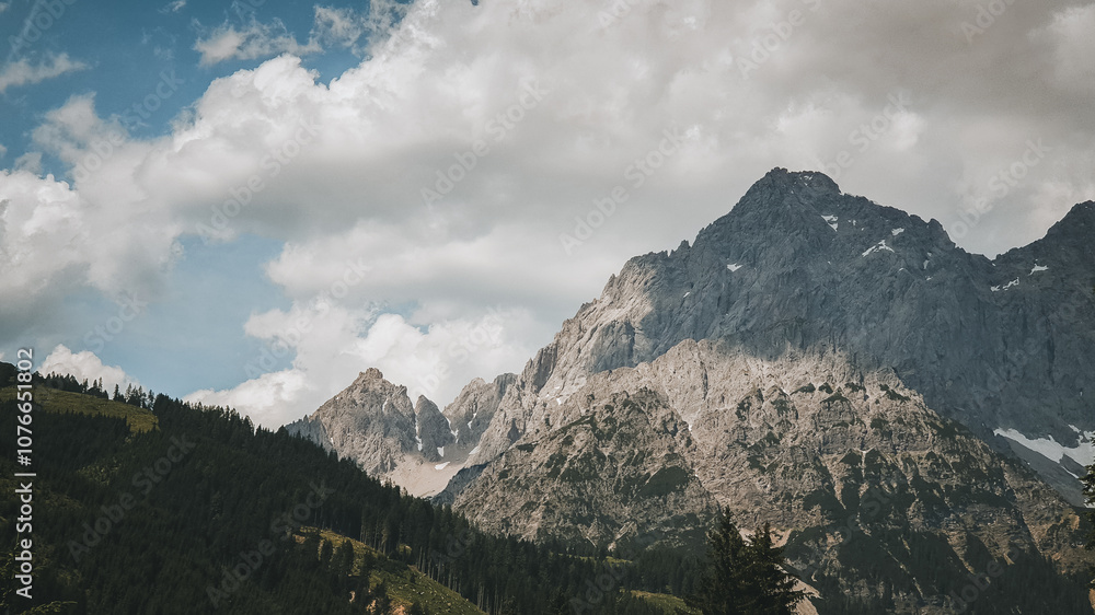 Fototapeta premium Dachstein West, Austria, fantastic view, spectacular sight in Salzburg