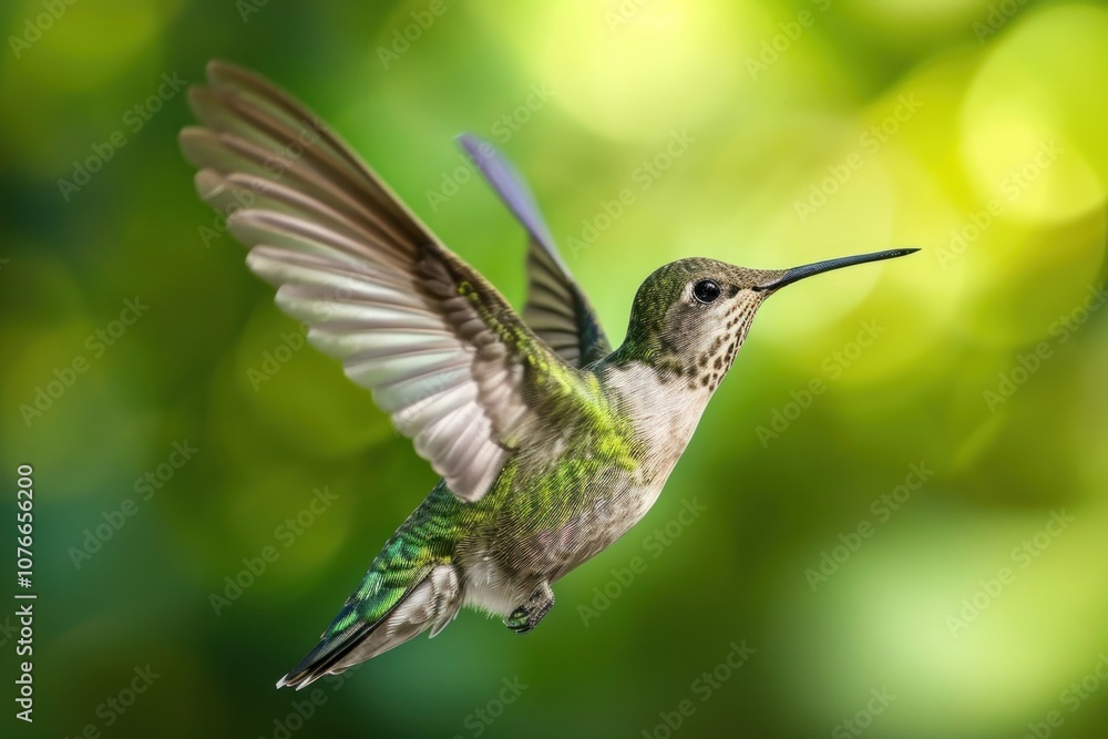 Fototapeta premium Hummingbird hummingbird hovering animal.
