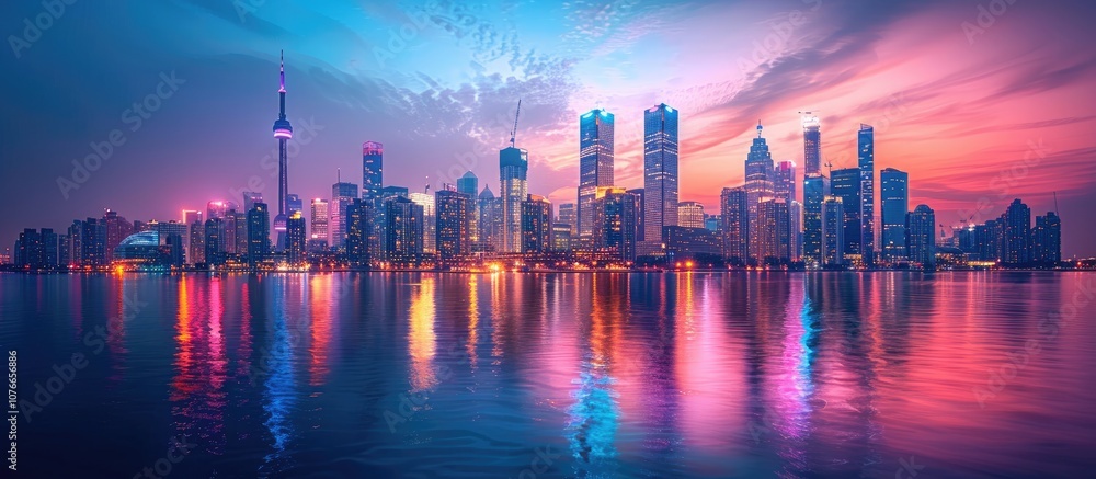Fototapeta premium Toronto Skyline at Sunset