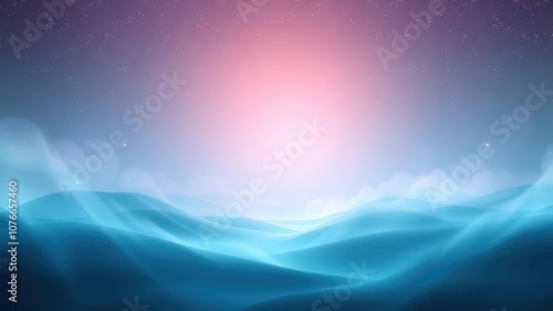 A mystical minimalist wallpaper featuring a serene landscape with a hint of magic, perfect for a calming and enchanting setting, fantasy, wallpaper, ethereal