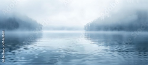 Misty Morning on a Still Lake