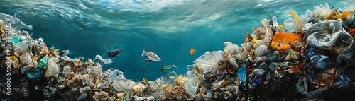 coral reef created from pla...