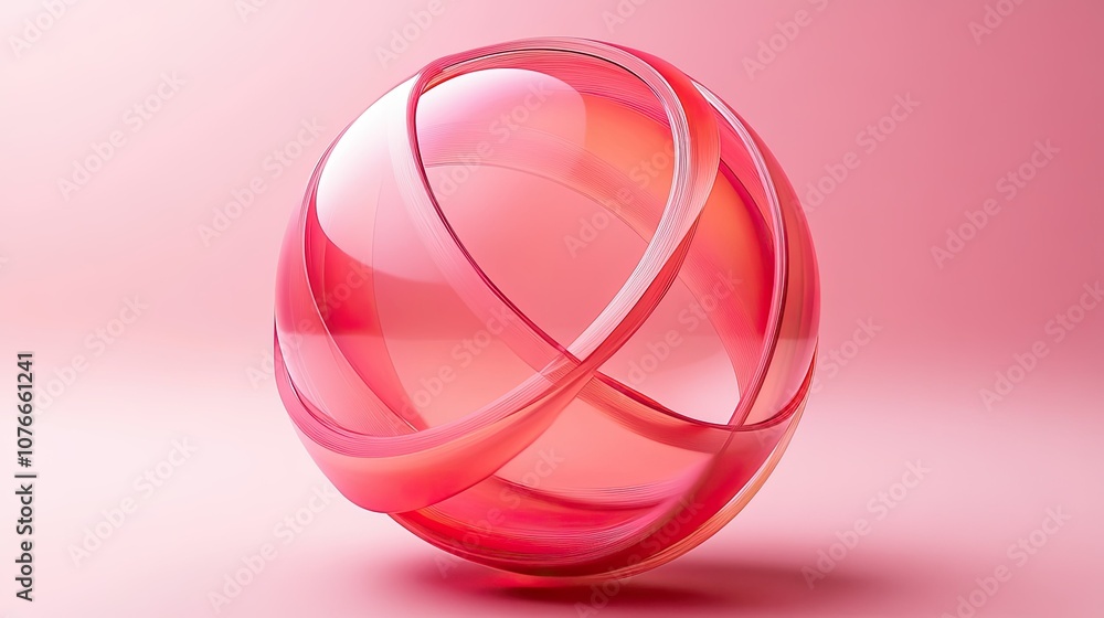 Abstract Red Sphere with Soft Light and Shadow Abstract Red Sphere with Soft Light and Shadow