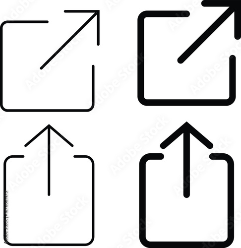 Link Icon set. hyperlink symbol. External link sing. Link icon vector
