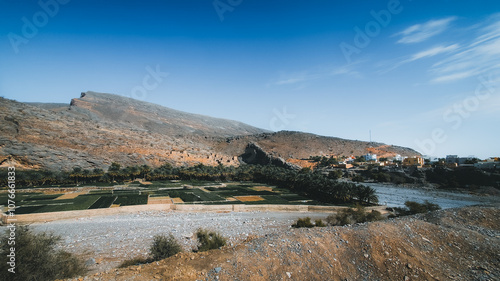 Oman, Jebel Shams, Hajar Mountains, lost abandoned village at Guhl photo